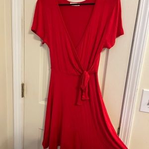 Red Flair Dress w/Belt Straps